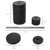 Soozier Adjustable 2 x 55lbs Weight Dumbbell Set for Weight Fitness Training Exercise Fitness Home Gym Equipment, Black (Pair)