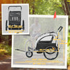 2-in-1 Bike Trailer for Kids, Foldable 2-Seat Baby Stroller with 5-Point Harness, Rubber Wheels, Storage Bag, Black