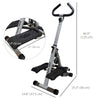 Soozier Height Adjustable Stair Stepper, Stepper Exercise Machine with Handlebar, LCD Monitor, Black