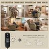 Power Recliner Chair with Massage, Electric Lift Chair for Elderly with Side Pockets, 2 Memory Positions, Remote