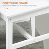 Dining Chairs Set of 2, Kitchen Chair with Slat Back, Pine Wood Structure for Living Room and Dining Room, White