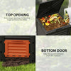 Outdoor Compost Bin Garden Container, Fast Creation of Fertile Soil Aerating Compost Box, 80 Gallon, Orange