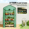Mini Greenhouse with Screen Roof, Portable Small Greenhouse with Roll-Up Zipper Door, 27.6