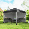 10' x 10' Pop Up Canopy with Sidewalls, Roller Bag, Height Adjustable Instant Tent for Outdoor, Garden, Patio, Black