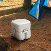 Porta Potty, 5.3 Gallon Portable Toilet with Level Indicator and Anti-Leak Pump for Camping, Boating, Hiking, Travel, RV
