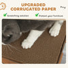 Multi-Level Cardboard Cat House, Corrugated Cardboard Play Condo with Scratching Pads for Indoor Kittens