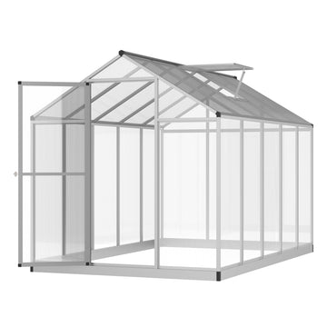 6' x 10' x 6.4' Walk-in Garden Greenhouse Polycarbonate Panels Plants Flower Growth Shed Cold Frame Outdoor Portable Warm House Aluminum Frame