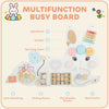 Easter Bunny Busy Board, Wooden Wall-Mounted Montessori Sensory Toys, Gift for Girls Boys for 1.5-6 Y, White