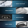 Portable Ice Maker, Self Cleaning Ice Machine with 9 Ice Cubes Ready in 6 Mins, 26lbs/24Hrs, 2 Sizes of Bullet Ice