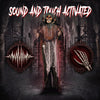 5.6 ft Animated Grim Reaper, Life-Size Halloween Animatronic with Moving Hands/Head, Glowing Eyes, Creepy Sound