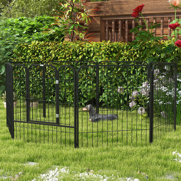 8 Panel Pet Playpen Play Yard Fence Home DIY Heavy-Duty Metal Foldable Indoor Outdoor 31.5