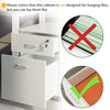 2 Drawer File Cabinet with Lock and Keys, Mobile Vertical Filing Cabinet with Wheels and Drawers, Home Office Cabinet, White