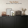 Shoe Cabinet with 4 Flip Drawers, Freestanding Narrow Shoe Storage Cabinet with Adjustable Shelves, Open Back, Black