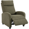 Fabric Recliner Sofa Manual Recliner, Home Theater Seating Single Reclining Sofa Chair with Padded Seat for Living Room, Dark Green