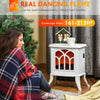 Electric Fireplace Heater, Freestanding Fireplace Stove with Realistic Flame, Overheat Protection, 750W/1500W