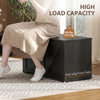 31.5 Inches Storage Chest, Storage Trunk with Safety Hinge for Living Room, Black Wood Grain