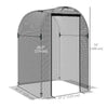 Galvanized Steel Crop Cage, Plant Protection Tent with Zippered Door, 4' x 4', Black
