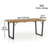 Wooden Outdoor Dining Table for 6 with 2