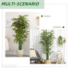Set of 2 4.5FT Artificial Bamboo Tree Faux Decorative Plant in Nursery Pot for Indoor Outdoor Décor