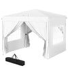 10' x 10' Pop-Up Canopy Tent with Sidewalls, Height-Adjustable, Carry Bag Included, for Outdoor, Garden, Patio, White