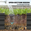 8 x 4 x 1ft Galvanized Raised Garden Bed, Reinforced Outdoor Planter Box with Open Bottom, Dark Grey