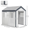 8' x 6' x 7.5' Heavy-duty Walk-in Greenhouse Outdoor Vegetable Plants Growing Warm House Seed Plant Growth Tent Polytunnel Shelter White