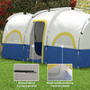 4 Person Camping Tent, 3 Room Cabin Tent, 3000mm Waterproof and UPF30+ with Sewn in Groundsheet and Carry Bag