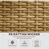 Raised Garden Bed with Lattice Trellis, Rattan Outdoor Planter with Storage for Garden, Patio, Balcony, Sand Brown