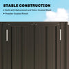 Outdoor Storage Shed with Adjustable Shelves Metal Garden Shed with Double Doors for Patio Balcony Garage