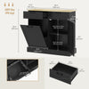 Hidden Garbage Bin Cabinet, Tilt Out Trash Cabinet w/ 2 Drawers, Freestanding Kitchen Island for Laundry