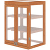 Wooden 2 Tier Cold Frame Greenhouse Polycarbonate Plant Grow House Portable Garden, 22.8