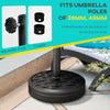 40lbs. Concrete Umbrella Base with Rattan Effect, Heavy Duty Parasol Stand for Outdoor Patio Umbrella, Black