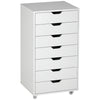 7-drawer Vertical File Cabinet for Home Office, Storage Cabinet with Wheels, 18.7