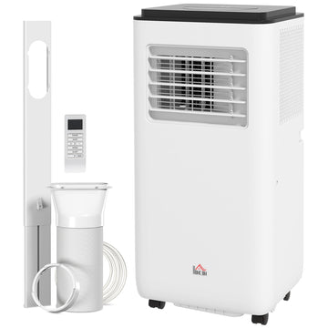 10,000 BTU Moible Air Conditioner 440 Sq. Ft., Dehumidifier Fan Auto Sleep with 24H Timer On/Off, Window Kit