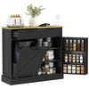 10 Gallon Hidden Garbage Bin Cabinet, Tilt Out Trash Cabinet w/ 2 Drawers, Freestanding Kitchen Island