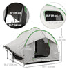 2000mm Waterproof SUV Tent, Car Tent with 3 Doors and Mesh Window, for 5-6 Person Camping Travel, Grey and Green
