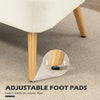 Modern 2 Seat Sofa for Bedroom, Upholstered Two Seater Couch with Rubber Wood Legs