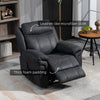 Manual Recliner Chair with Vibration Massage, Side Pockets, Microfibre Reclining Chair for Living Room