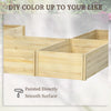 DIY 5-box Garden Planter with Open Bottom for Outdoor Plants, Vegetables, Flowers, Herbs, Natural Wood
