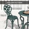 3 Pieces Patio Bistro Table and Chairs Antique Green