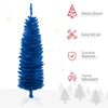 5ft Pencil Christmas Trees, Skinny Artificial Christmas Tree for Xmas Holiday Decor, Deep