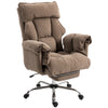 Desk Chair, Computer Office Chair with Footrest, Adjustable Backrest and Headrest, Brown