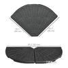 2-Piece Umbrella Weights for Cantilever Parasols with Handles, Heavy Duty Parasol Base Weights for Cross Base, Black