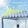 Beach Umbrella, 6.5' Easy-Assembly Sun-Shade Shelter with Sandbags and Carry Bag, Cool UV50+, Dark Blue