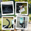 Foldable Dog Stroller, Lightweight Dog Pram w/ Shoulder Strap, Storage Bag, Cup Holder, Light Grey