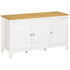 Sideboard, Buffet Cabinet with Doors and Adjustable Shelves for Living Room, Entryway, Black and Natural
