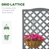 Wood Planter with Trellis for Vine Climbing, Raised Garden Bed to Grow Vegetables for Backyard, 28