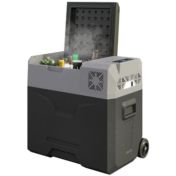 12 Volt Car Fridge Refrigerator, 42 Quart Portable Electric Cooler, 12V/24V DC & 100-240V AC, -4℉-68℉