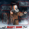 5ft Life Size Outdoor Halloween Decoration, Talking Circus Clown with Sound and Motion Activated, Light Up Eyes