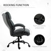 Linen Computer Desk Chair, Executive Office Chair with Spring Padding and Swivel Wheels, Charcoal Grey
